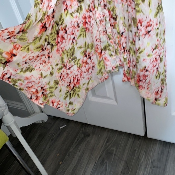 J. Jill Floral Wrap Dress - Pink and Green Size Large - Picture 9 of 10